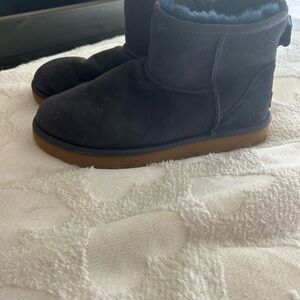Cozy Navy Blue Suede Boots
